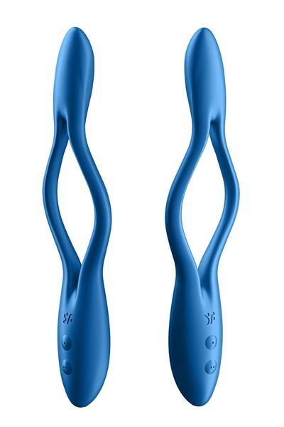 Універсальний гнучкий вібратор для пар Satisfyer Elastic Game Dark Blue SO8496 фото - купити в секс-шопі Чорний Кролик