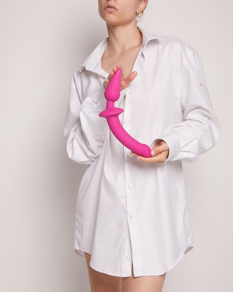 Анальна пробка з дилдо 2в1 Strap-On-Me SWITCH PLUG-IN DILDO Fuchsia L, діаметр 4,5/3,4 см SO6829 фото - купити в секс-шопі Чорний Кролик