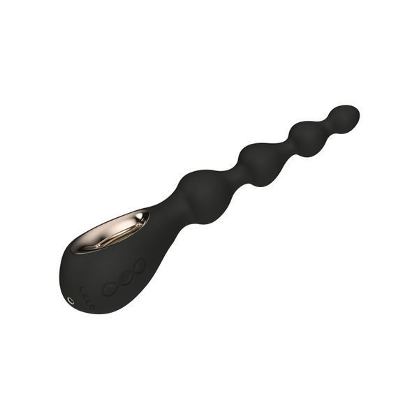 Анальне намисто з вібрацією LELO Soraya Beads Black, різний діаметр намистин, 8 режимів SO9531 фото - купити в секс-шопі Чорний Кролик