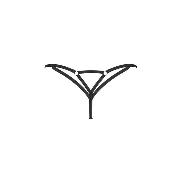Трусики Obsessive Euridia thong XS/S SX3592 фото - купити в секс-шопі Чорний Кролик
