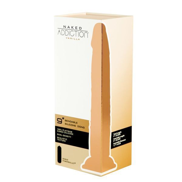 Фалоімітатор Naked Addiction &ndash; 9&rdquo; Silicone Dual Density Bendable Dildo - Vanilla SO8906 фото - купити в секс-шопі Чорний Кролик