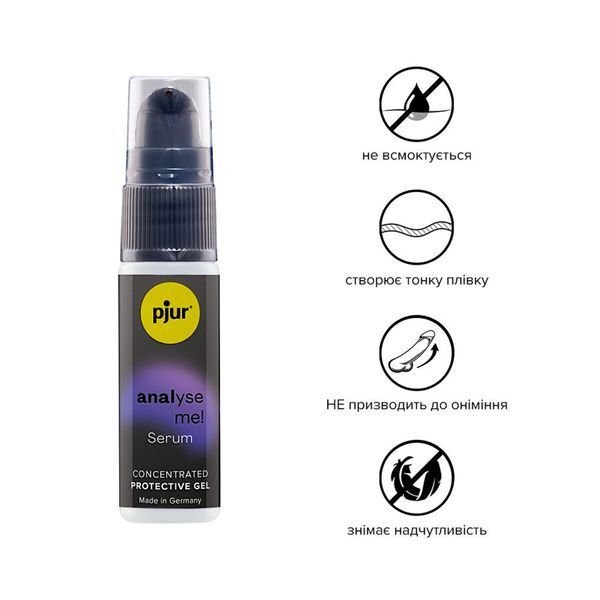 Розслаблювальна анальна сироватка pjur analyse me! Serum 20 мл, утворює плівку, без анестетиків PJ12100 фото - купити в секс-шопі Чорний Кролик