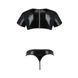 Комплект чоловічої білизни під латекс Passion 057 SET PETER S/M Black, кроп-топ, стринги SO7634 фото 6