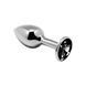 Металева анальна пробка з кристалом Alive Mini Metal Butt Plug Black M SO6000 фото 1