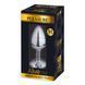Металева анальна пробка з кристалом Alive Mini Metal Butt Plug Black M SO6000 фото 2
