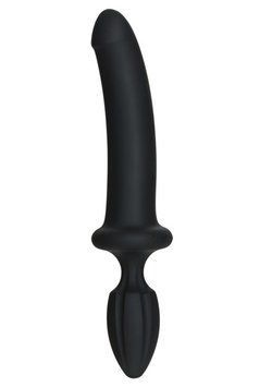 Анальний плаг з ділдо Doc Johnson Kink - Dual Density SECONDSKYN Fuck Plug - Black SO4020 фото - купити в секс-шопі Чорний Кролик