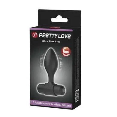 Силіконова вібропробка Pretty Love-Vibro but plag, BI - 040077 BI-040077 фото - купити в секс-шопі Чорний Кролик