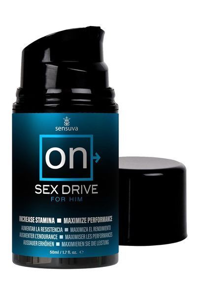 Крем для підвищення лібідо у чоловіків Sensuva ON Sex Drive for Him 50мл, з натуральними екстрактами SO3184 фото - купити в секс-шопі Чорний Кролик