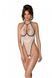Боді з доступом Passion CHIKA BODY S/M, cream SO9696 фото 1