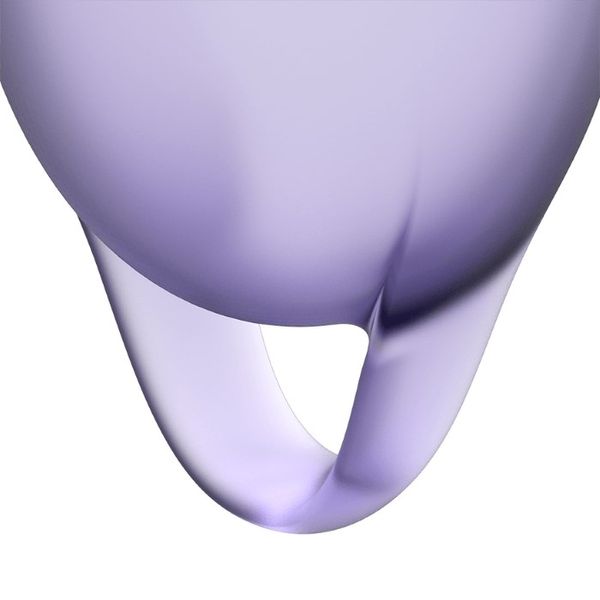 Менструальні чаші Satisfyer Feel Confident (Violet) 500422 фото - купити в секс-шопі Чорний Кролик