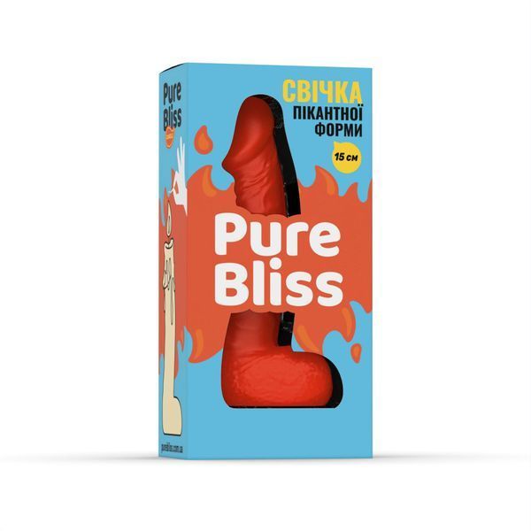 Свічка у вигляді члена Pure Bliss MINI Orange 15 см SX1647 фото - купити в секс-шопі Чорний Кролик