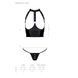 Комплект білизни з відкритими грудьми Passion GENEVIA SET WITH OPEN BRA S/M black, корсет, стрінги SO8440 фото 5
