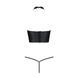 Комплект білизни з відкритими грудьми Passion GENEVIA SET WITH OPEN BRA S/M black, корсет, стрінги SO8440 фото 4